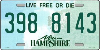 NH license plate 3988143