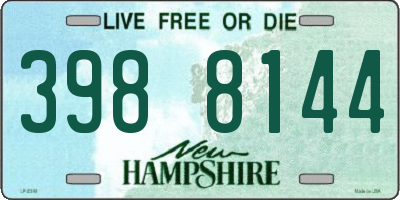 NH license plate 3988144