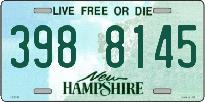 NH license plate 3988145