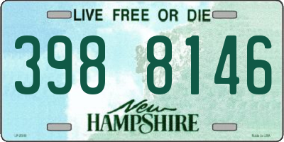 NH license plate 3988146