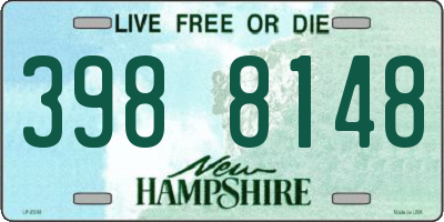 NH license plate 3988148