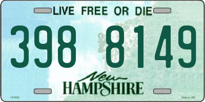 NH license plate 3988149