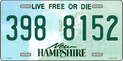 NH license plate 3988152