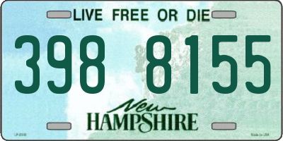 NH license plate 3988155