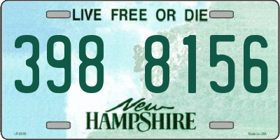 NH license plate 3988156