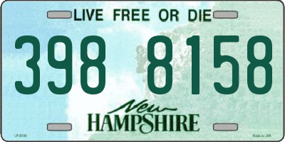 NH license plate 3988158