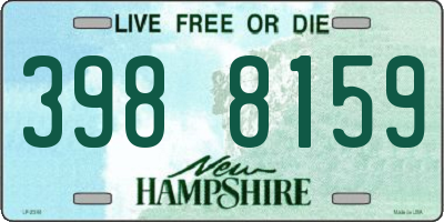 NH license plate 3988159