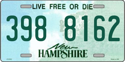 NH license plate 3988162