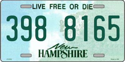 NH license plate 3988165