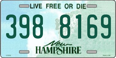 NH license plate 3988169