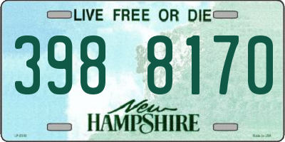 NH license plate 3988170