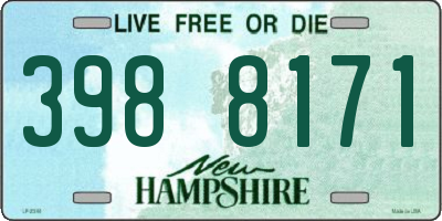 NH license plate 3988171