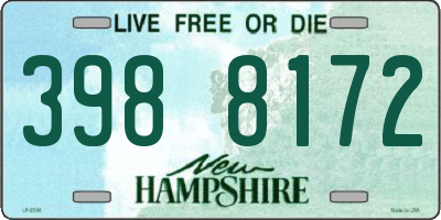 NH license plate 3988172