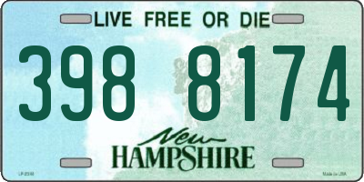 NH license plate 3988174