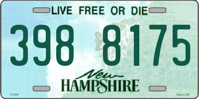 NH license plate 3988175