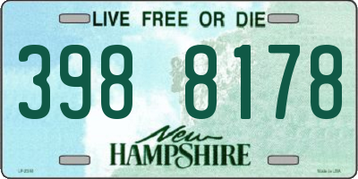 NH license plate 3988178