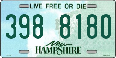 NH license plate 3988180