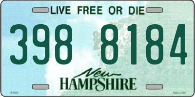 NH license plate 3988184