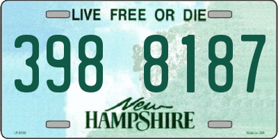 NH license plate 3988187