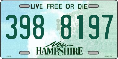 NH license plate 3988197