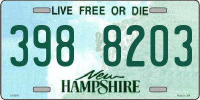 NH license plate 3988203