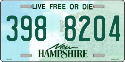 NH license plate 3988204