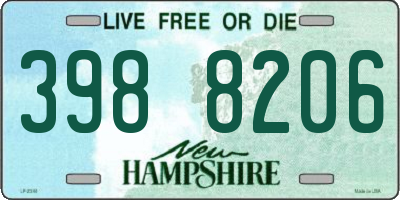 NH license plate 3988206