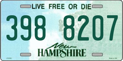 NH license plate 3988207