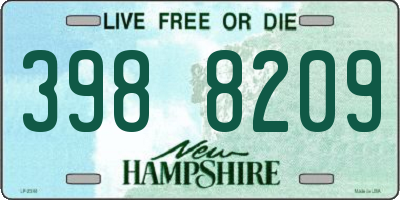 NH license plate 3988209