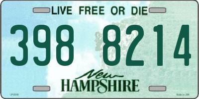 NH license plate 3988214