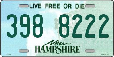 NH license plate 3988222