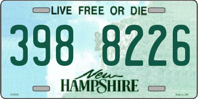 NH license plate 3988226