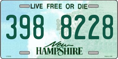 NH license plate 3988228