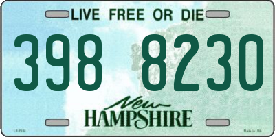 NH license plate 3988230