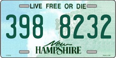 NH license plate 3988232