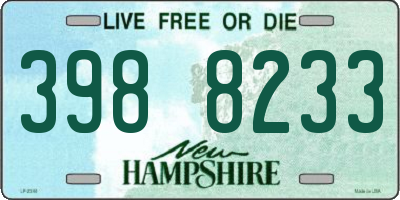 NH license plate 3988233