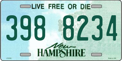 NH license plate 3988234