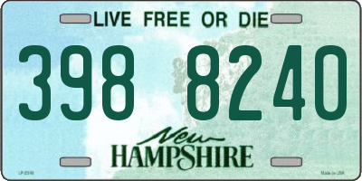 NH license plate 3988240