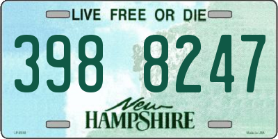 NH license plate 3988247