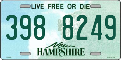 NH license plate 3988249