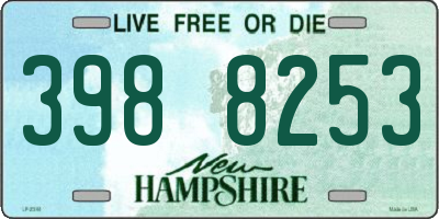 NH license plate 3988253