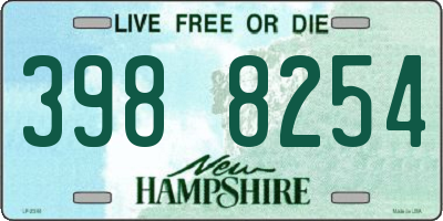 NH license plate 3988254