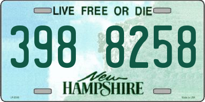 NH license plate 3988258