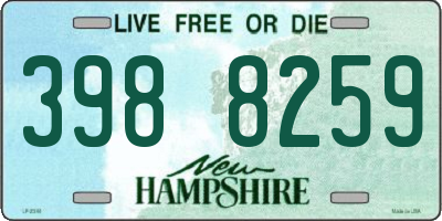 NH license plate 3988259