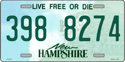 NH license plate 3988274