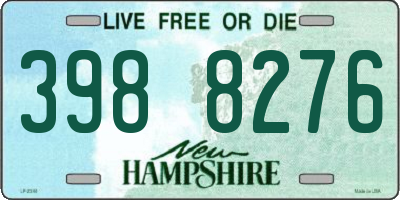 NH license plate 3988276