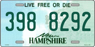 NH license plate 3988292