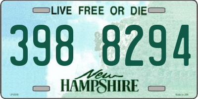 NH license plate 3988294