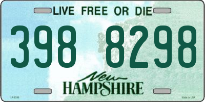 NH license plate 3988298