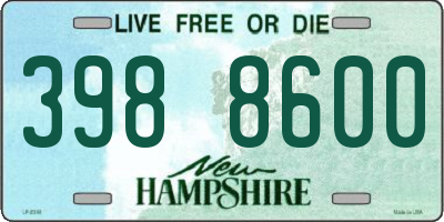 NH license plate 3988600